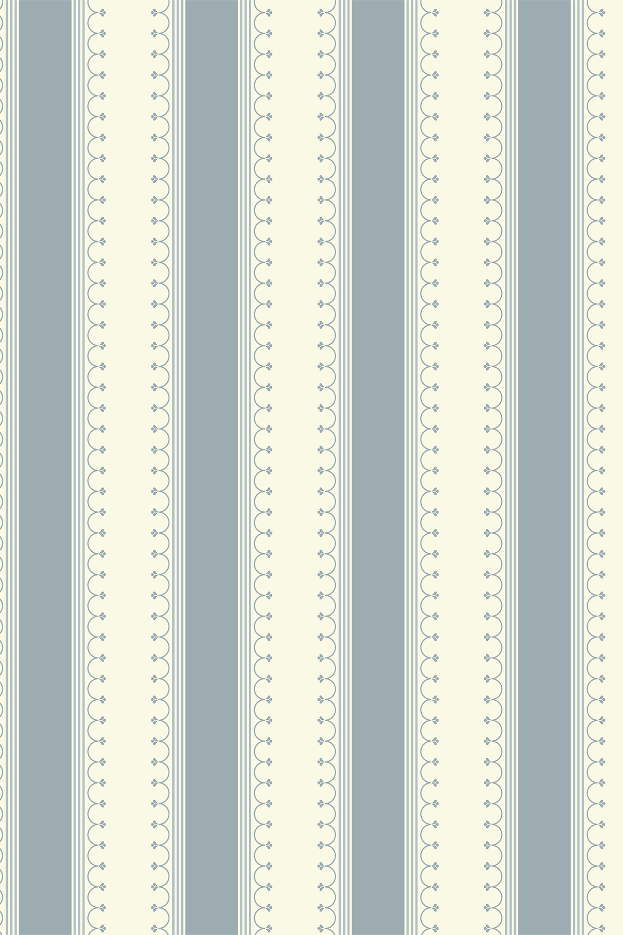 Alice | Dusty Blue Wallpaper - Ali Anni Design