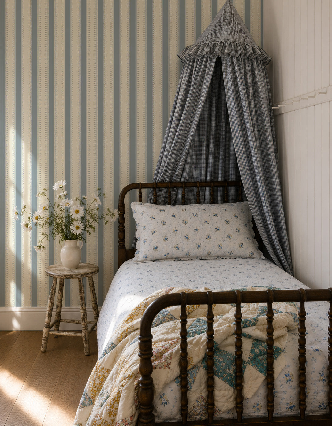 【alice♩】オーダー壁面飾り Alice | Dusty Blue Wallpaper - Ali Anni Design